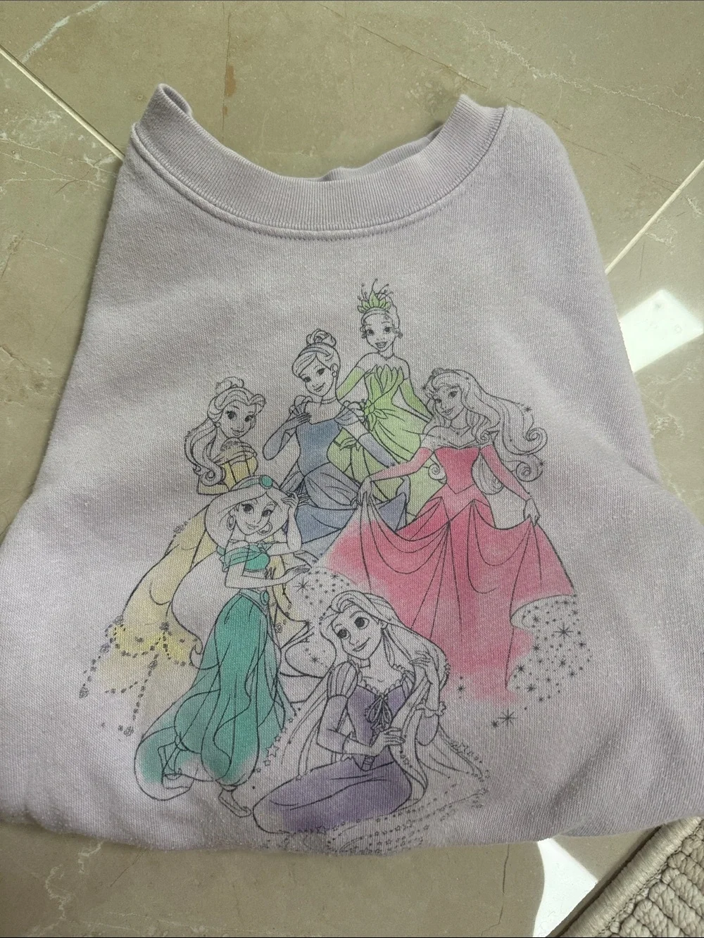 Lavender GAP Disney Princess Crewneck Sweatshirt